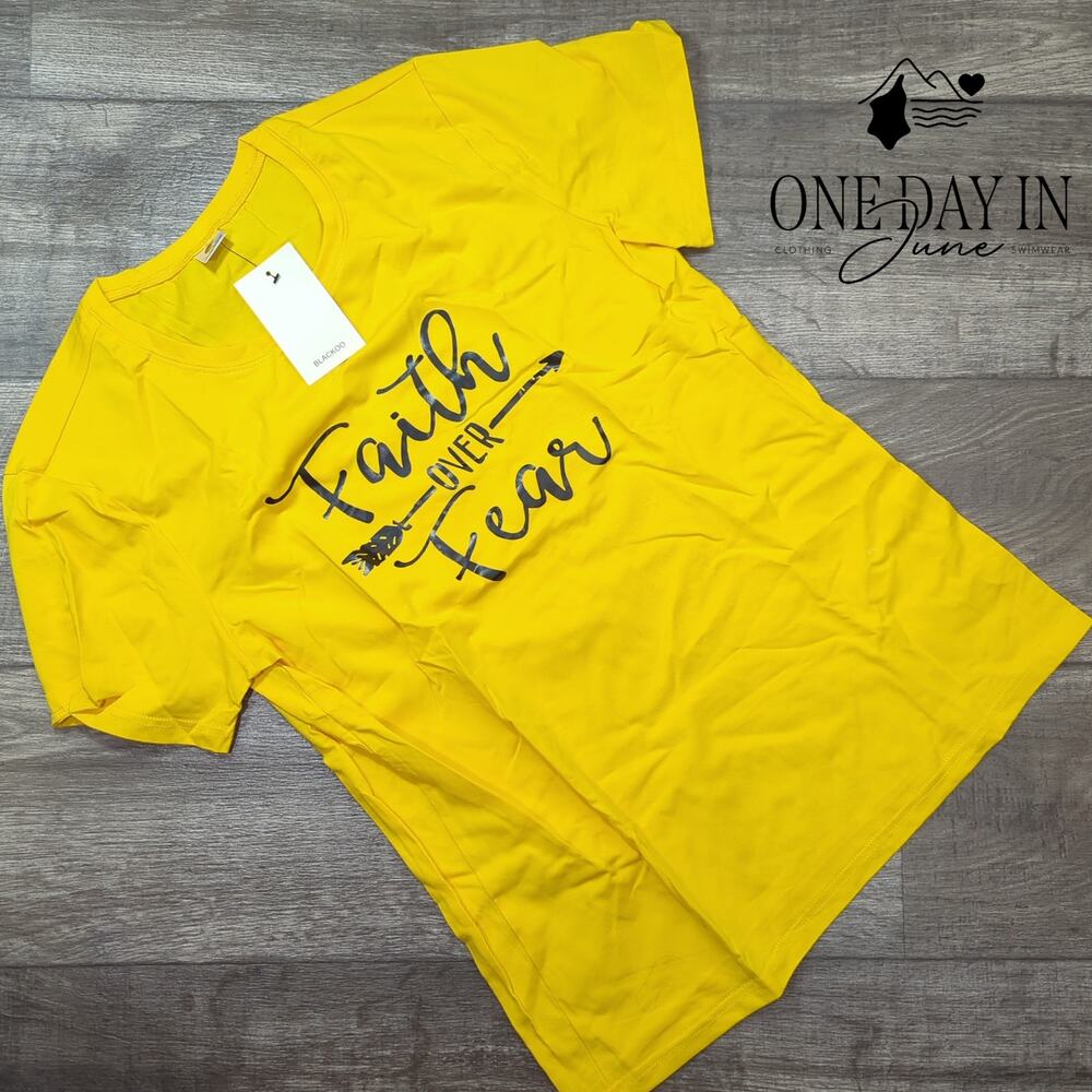 Blackoo Faith Over Fear T Shirt Size M